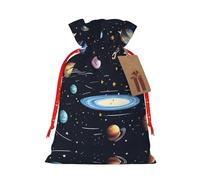WXZYFP The Solar Family Sac cadeau en lin avec cordon de serrage pour Noël, anniversaire, fête, facile à laver