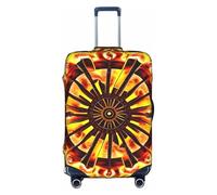 WXZYFP Tourner la flamme. La housse de protection pour la valise avec une impression unique double face vous aide à éviter de prendre la mauvaise valise pendant le voyage. Blanc, taille L