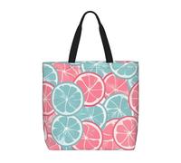 WXZYFP Tranches d'agrumes roses et bleues. C'est un sac pratique à une épaule, adapté pour le shopping, les voyages et les besoins de la vie quotidienne. Noir, taille unique