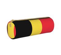 WXZYFP Trousse à crayons en cuir croisé avec drapeau de la Belgique respectueuse de l'environnement, légère et portable, adaptée pour un usage quotidien.