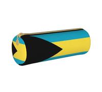 WXZYFP Trousse à crayons en cuir croisé avec drapeau des Bahamas respectueuse de l'environnement, légère et portable, adaptée pour un usage quotidien.