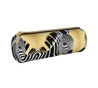 WXZYFP Trousse à crayons en cuir croisé noir et blanc respectueux de l'environnement, légère et portable, adaptée pour un usage quotidien.