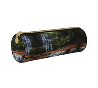 WXZYFP Trousse à crayons en cuir croisé respectueux de l'environnement, légère et portable, adaptée pour un usage quotidien.