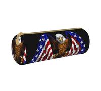 WXZYFP Trousse à crayons en cuir croisée avec drapeau des États-Unis - Respectueux de l'environnement - Légère et portable - Convient pour un usage quotidien.