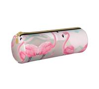 WXZYFP Trousse à crayons Love Flamingo en cuir croisée respectueux de l'environnement, légère et portable, adaptée pour un usage quotidien.