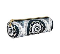 WXZYFP Trousse à crayons Totem ronde noire et blanche respectueuse de l'environnement, légère et portable, adaptée pour un usage quotidien.