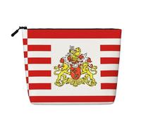 WXZYFP Trousse à maquillage 100 % polyester monocouche imitation lin, adaptée pour les voyages quotidiens, drapeau du Sénat de Brême