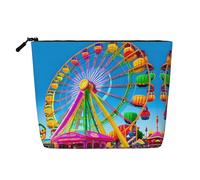 WXZYFP Trousse à maquillage 100 % polyester monocouche imitation lin, adaptée pour les voyages quotidiens