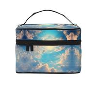 WXZYFP Trousse de maquillage Cloudy Sky Travel indispensable pour les amateurs de voyage en plein air, a une structure interne simple.