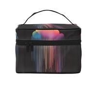 WXZYFP Trousse de maquillage de voyage arc-en-ciel colorée, essentielle pour les amateurs de voyage en plein air, a une structure interne simple.