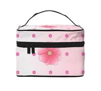 WXZYFP Trousse de maquillage de voyage avec œillets floraux, indispensable pour les amateurs de voyage en plein air, a une structure interne simple.