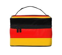 WXZYFP Trousse de maquillage de voyage drapeau allemagne, indispensable pour les amateurs de voyage en plein air, a une structure interne simple.