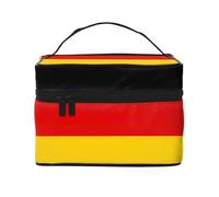 WXZYFP Trousse de maquillage de voyage drapeau allemand, indispensable pour les amateurs de voyage en plein air, a une structure interne simple.