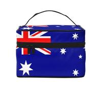 WXZYFP Trousse de maquillage de voyage drapeau australien, indispensable pour les amateurs de voyage en plein air, a une structure interne simple, noir, taille unique