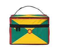 WXZYFP Trousse de maquillage de voyage Drapeau de Grenade, indispensable pour les amateurs de voyage en plein air, a une structure interne simple.