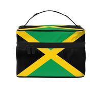 WXZYFP Trousse de maquillage de voyage drapeau de la Jamaïque, indispensable pour les amateurs de voyage en plein air, a une structure interne simple.