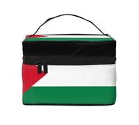 WXZYFP Trousse de maquillage de voyage drapeau de l'État de Palestine, indispensable pour les amateurs de voyage en plein air, a une structure interne simple.