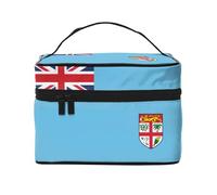 WXZYFP Trousse de maquillage de voyage drapeau des Fidji, indispensable pour les amateurs de voyage en plein air, a une structure interne simple, noire, taille unique