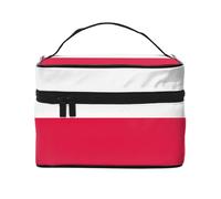 WXZYFP Trousse de maquillage de voyage drapeau polonais, indispensable pour les amateurs de voyage en plein air, a une structure interne simple.