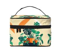 WXZYFP Trousse de maquillage de voyage en bambou avec motif tortue de dessin animé, indispensable pour les amateurs de voyage en plein air, a une structure interne simple.