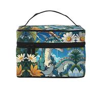 WXZYFP Trousse de maquillage de voyage en forme de dinosaure, essentielle pour les amateurs de voyage en plein air, a une structure interne simple.