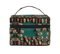 WXZYFP Trousse de maquillage de voyage en forme de pomme de pin, indispensable pour les amateurs de voyage en plein air, a une structure interne simple.