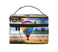 WXZYFP Trousse de maquillage de voyage en montgolfière hawaïenne, indispensable pour les amateurs de voyage en plein air, a une structure interne simple.