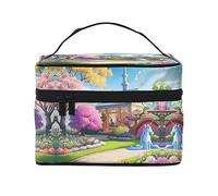 WXZYFP Trousse de maquillage de voyage licorne Fairy Tale, indispensable pour les amateurs de voyage en plein air, a une structure interne simple.