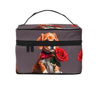 WXZYFP Trousse de maquillage de voyage pour chien gentleman, indispensable pour les amateurs de voyage en plein air, a une structure interne simple, noire, taille unique