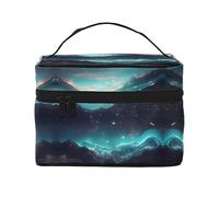 WXZYFP Trousse de maquillage de voyage Science Fiction Stars, indispensable pour les amateurs de voyage en plein air, a une structure interne simple.