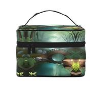 WXZYFP Trousse de maquillage Little Bridge in the East Travel - Indispensable pour les amateurs de voyage en plein air - Structure interne simple - Noir - Taille unique