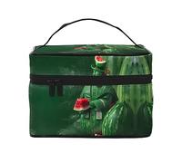 WXZYFP Trousse de maquillage Patrick's Watermelon Festival Travel indispensable pour les amateurs de voyage en plein air, a une structure interne simple.