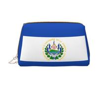 WXZYFP Trousse de maquillage portable en cuir, fermeture éclair pour emporter des articles, adaptée pour le rangement à la maison et en voyage. El Salvador, blanc, taille unique