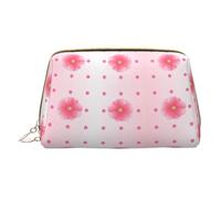 WXZYFP Trousse de maquillage portable en cuir, fermeture éclair pour emporter des articles, adaptée pour le rangement à la maison et en voyage. Œillets fleuris