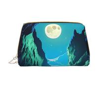 WXZYFP Trousse de maquillage portable en cuir, fermeture éclair pour emporter des articles, adaptée pour le rangement à la maison et en voyage