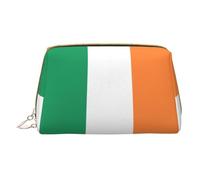 WXZYFP Trousse de maquillage portable en cuir, fermeture éclair pour emporter des articles, adaptée pour le rangement à la maison et en voyage. Drapeau irlandais