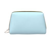 WXZYFP Trousse de maquillage portable en cuir, fermeture éclair pour emporter des articles, adaptée pour le rangement à la maison et en voyage. Couleur unie, petite et fraîche