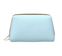 WXZYFP Trousse de maquillage portable en cuir (grande taille), adaptée pour les cosmétiques et les articles de toilette, une poche principale et 3 poches coulissantes. Couleur unie, petite fraîche