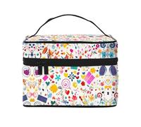 WXZYFP Trousse de maquillage portable multifonction avec design interne et externe, facile à organiser diverses fournitures.