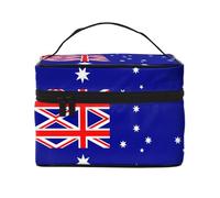WXZYFP Trousse de maquillage portable multifonction avec motif drapeau australien avec design interne et externe, facile à organiser diverses fournitures.