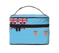 WXZYFP Trousse de maquillage portable multifonction avec motif drapeau des Fidji avec design interne et externe, facile à organiser diverses fournitures.