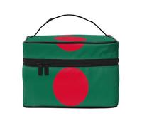 WXZYFP Trousse de maquillage portable multifonction avec motif drapeau du Bangladesh avec design interne et externe, facile à organiser diverses fournitures.