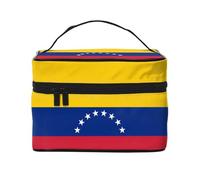 WXZYFP Trousse de maquillage portable multifonction avec motif drapeau du Venezuela avec design interne et externe, facile à organiser diverses fournitures.