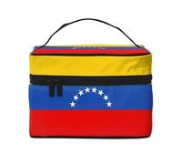 WXZYFP Trousse de maquillage portable multifonction avec motif drapeau du Venezuela avec design interne et externe, facile à organiser diverses fournitures.