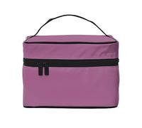 WXZYFP Trousse de maquillage portable multifonction de couleur unie rouge raisin avec design interne et externe, facile à organiser diverses fournitures.