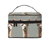 WXZYFP Trousse de maquillage portable multifonction en alpaga avec design interne et externe, facile à organiser diverses fournitures.