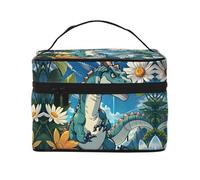 WXZYFP Trousse de maquillage portable multifonction en forme de dinosaure avec design interne et externe, facile à organiser diverses fournitures.