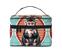 WXZYFP Trousse de maquillage portable multifonction silencieuse avec design interne et externe, facile à organiser diverses fournitures.