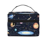 WXZYFP Trousse de maquillage portable multifonction Solar Family avec design interne et externe, facile à organiser diverses fournitures.