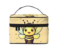 WXZYFP Trousse de maquillage portable multifonction Yellow Bee avec design interne et externe, facile à organiser diverses fournitures.